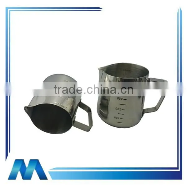 stainless steel measuring milk mug, Scale milk jug,graduate metal milk cup