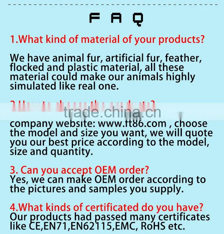 artificial realistic furry decorative plastic figurine deer kids