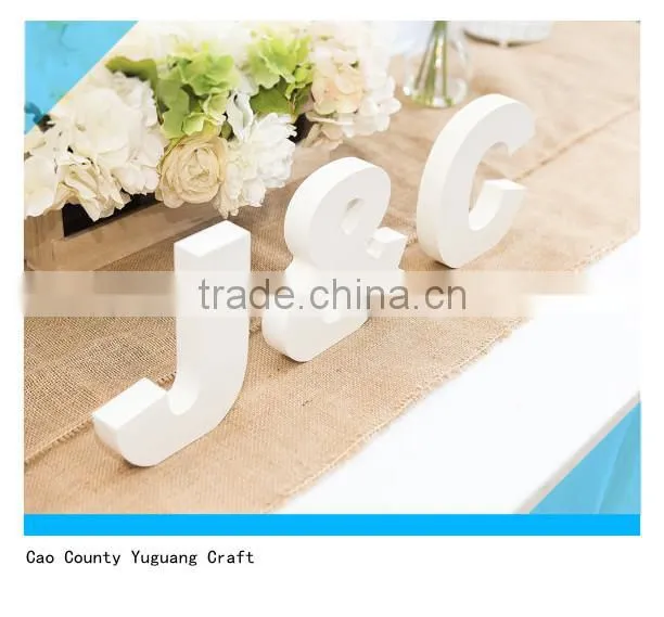 White decorative wooden letters wholesale for wedding decor