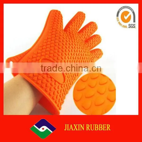 Hand gloves, silicone bbq baking gloves, kitchen tool with finger oven gloves