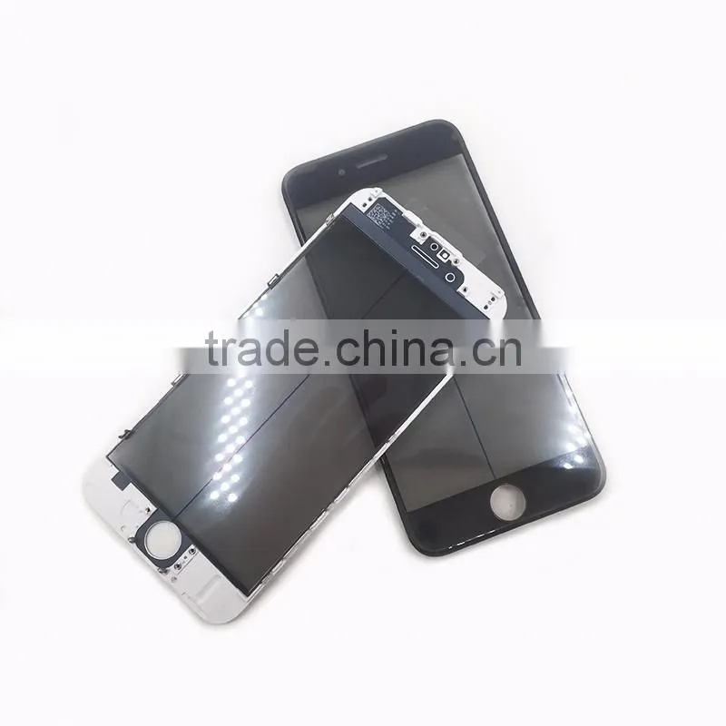 LCD front outer Glass with preinstalled frame cold Press frame +OCA Optical +Polrizer film For iPhone 6s for Iphone6s plus