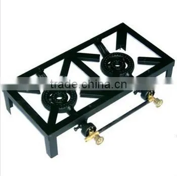 China gas stove manufacturer top quality 2 burner cast iron gas cooker with wholesale price