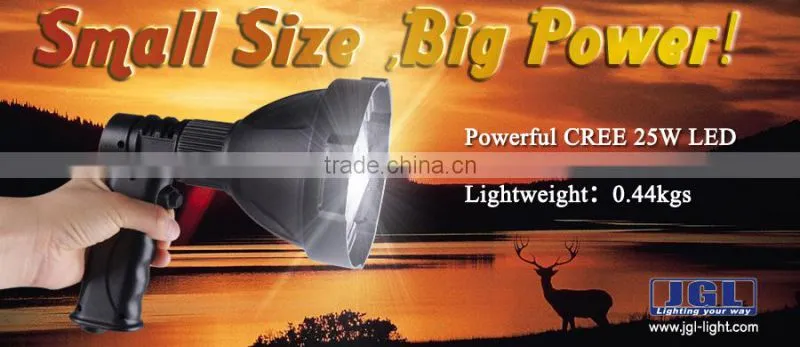 New Design handheld High Brightness LED Searchlight 25w Camping Hunting Flashlight 5JG-NFC96-25W