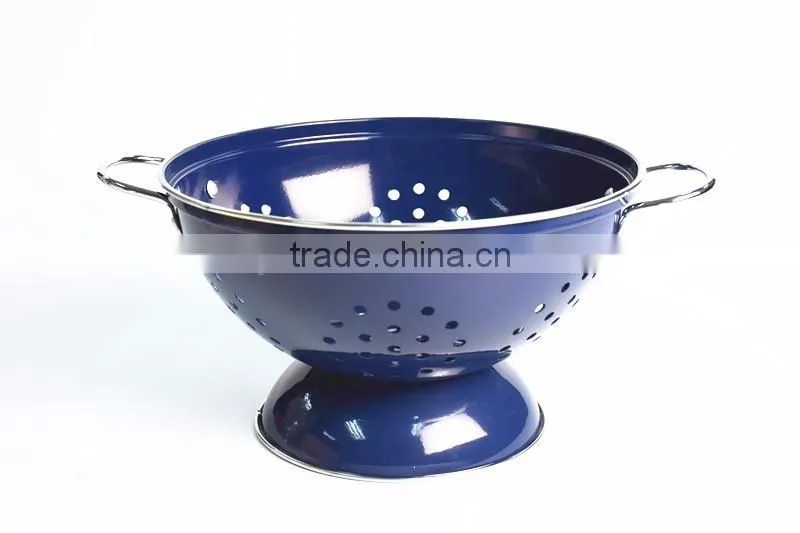 Hot Sale Green Powder Coated Kitchen Food Metal Colander