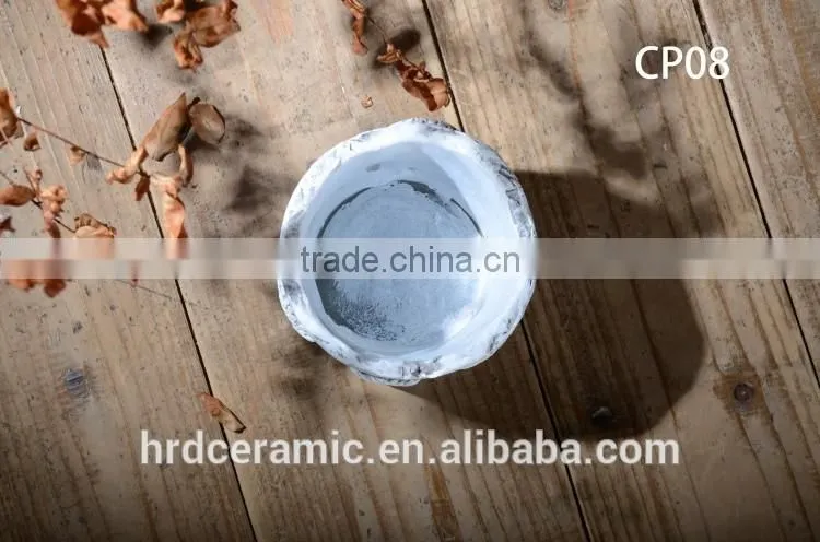 Unique design pot cement flower pot for plant garden pot