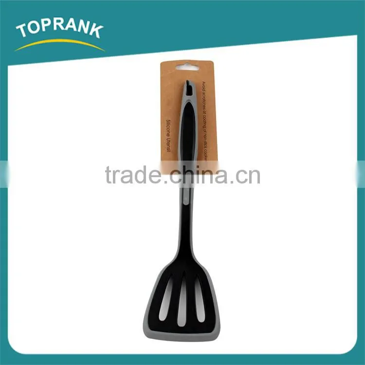 Food grade non-stick kitchen cooking utensils turner silicone slotted turner