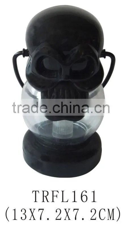 Plastic Halloween decorative light skull design portable hanging LED lantern