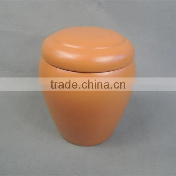 Pottery Cylinder Urns With Flower Printing