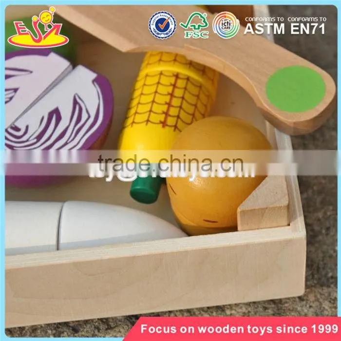 wholesale children pretend play wooden toy cutting fruit new deisgn wooden toy cutting fruit for kids W10B183