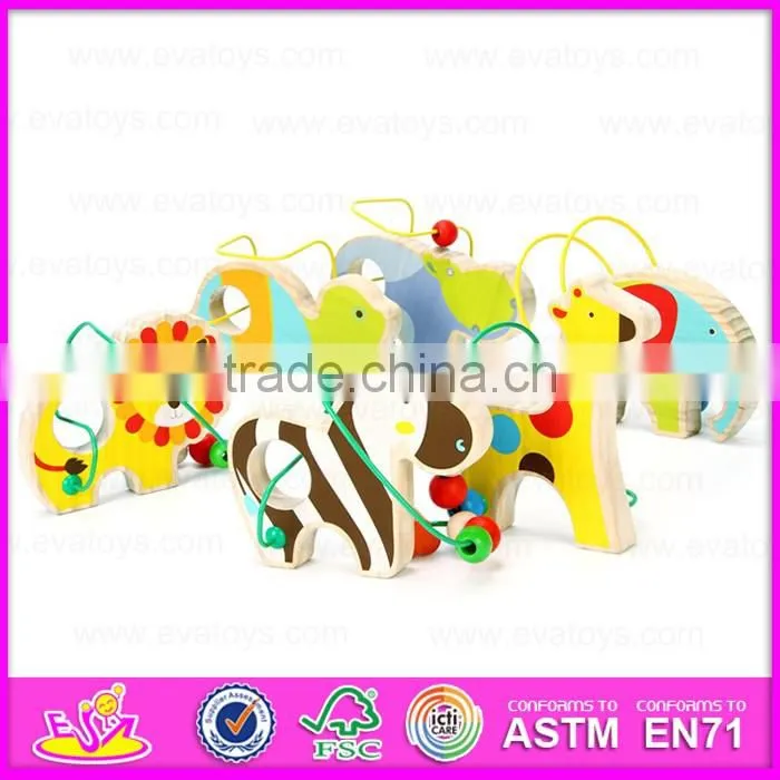 2016 hot new products baby wooden animal toy,best sale wooden animal toy W11B095