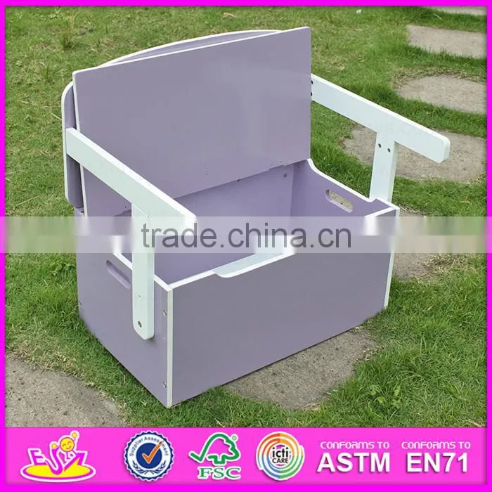 2015 Best seller cheap kid wooden storage box,Multifunction wooden toy storage box,Storage box can change to study table W08G017