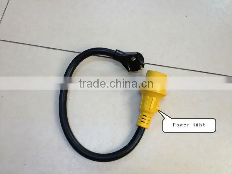 S80384 30AMP 3 Wire W/Small Plug RV Marine Cord With Power Light 36FT Powergirp Extension Cord