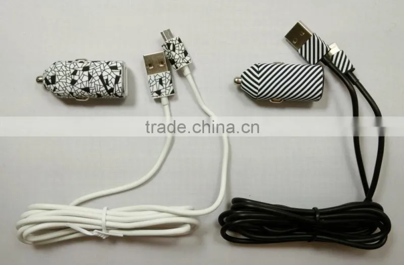 2015 new design USB car charger for Iphone Samsung & Blackberry