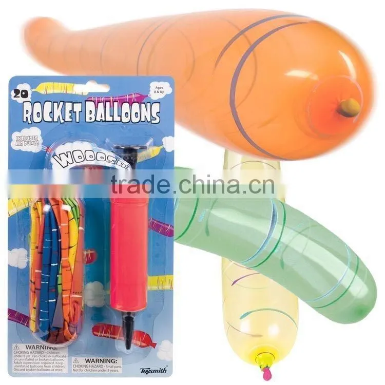 Hot Sale Colorful Latex Free Balloon Magic Rocket Balloon Long Shape Party Balloon