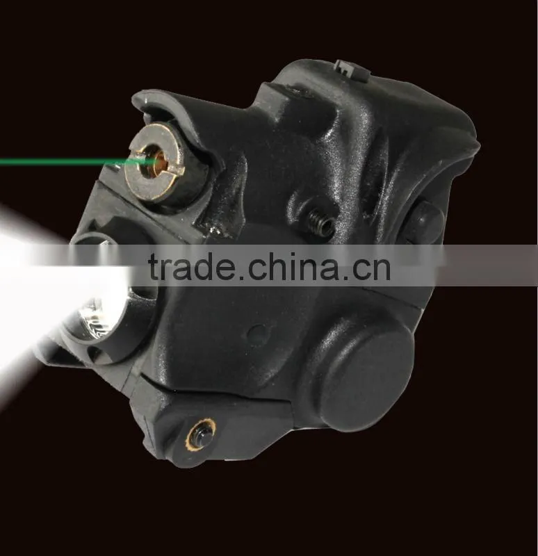 Super compact tactical green laser sight scope with strobe 80 lumens CREE Q5 led light combo (FDA certified)