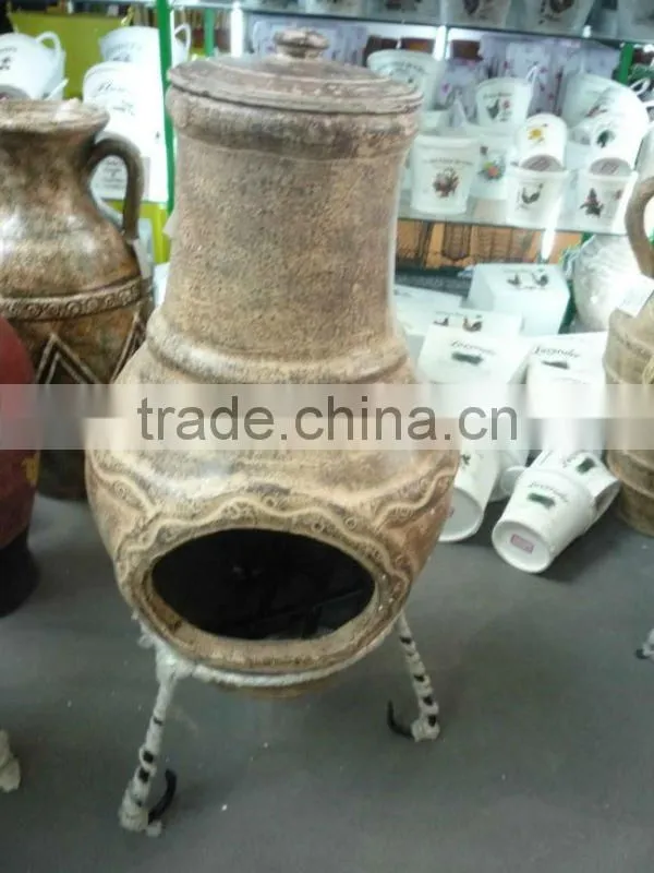 large garden used clay chimney