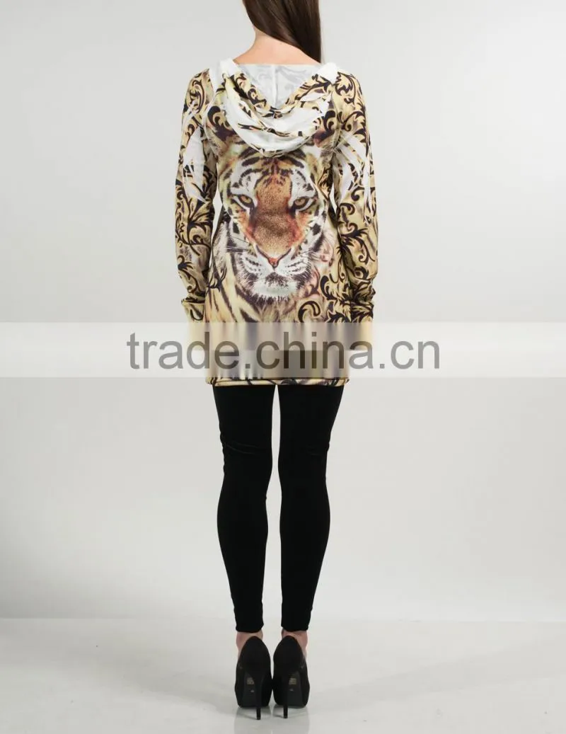 animal print 2015 lady top,women top,top