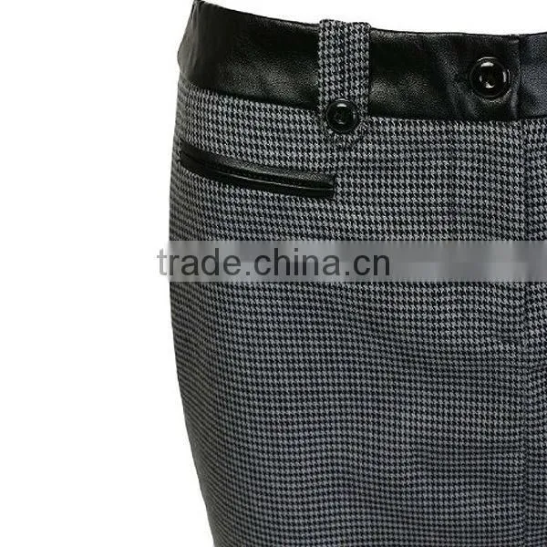 2015 ladies' ladie's fashion elegent high quality garment factory patchwork skirt