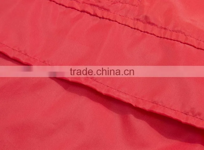Factory Red Hoody Windproof Lady Coat rain coat