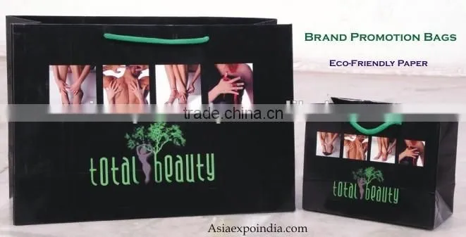 Paper Carry Bags for Showrooms with design printed