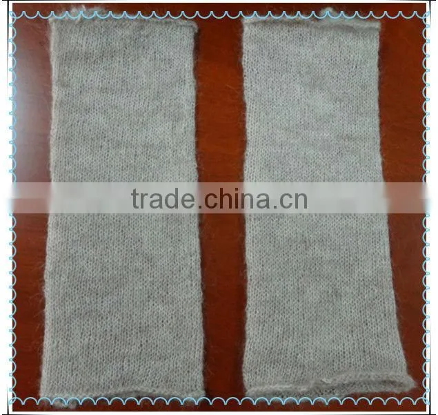 Knitted mohair arm warmers