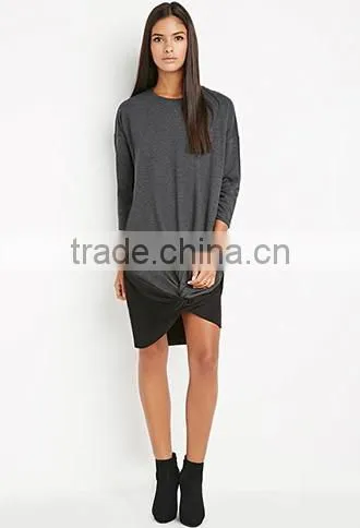 Kink irregular patchwork cocoon shape dress