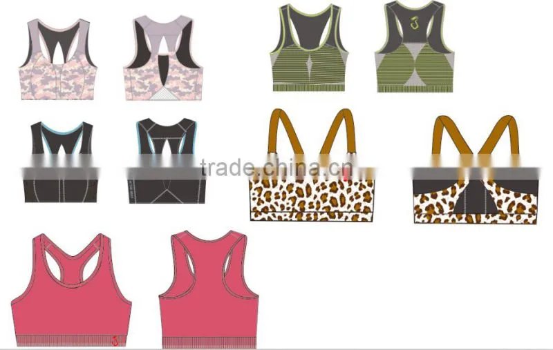 2015 fashion seamless fitness lady's sports bra