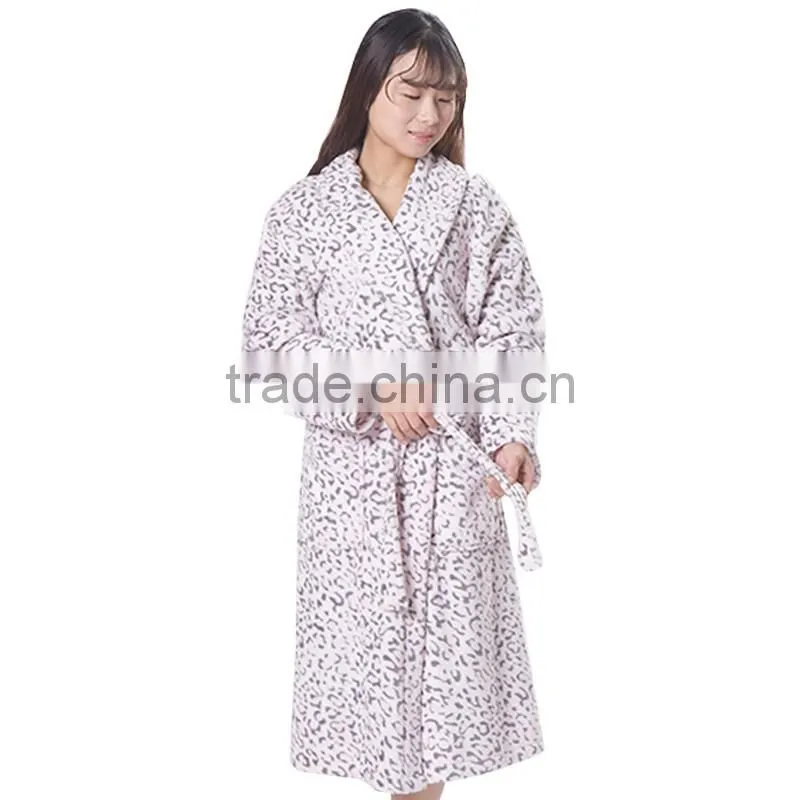 Sexy Luxury Coral Fleece Women Bathrobe
