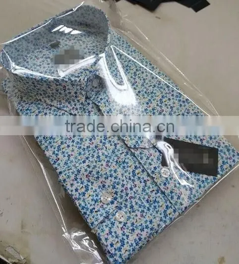 Blue micro floral mens dress shirts