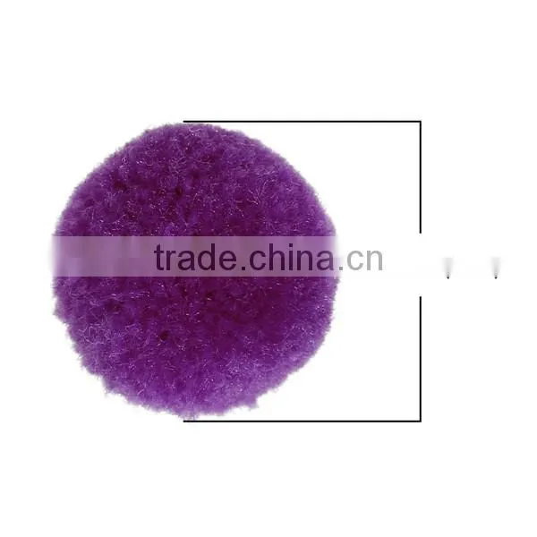 Cashmere Pom Pom Balls DIY Craft Decoration Purple Round 20mm Dia.