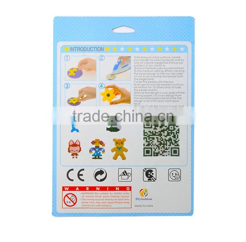 Diyfashion 5mm hama perler fuse beads Octopus set with puzzle iron paper and twezzer hama beads toys for kids 18032