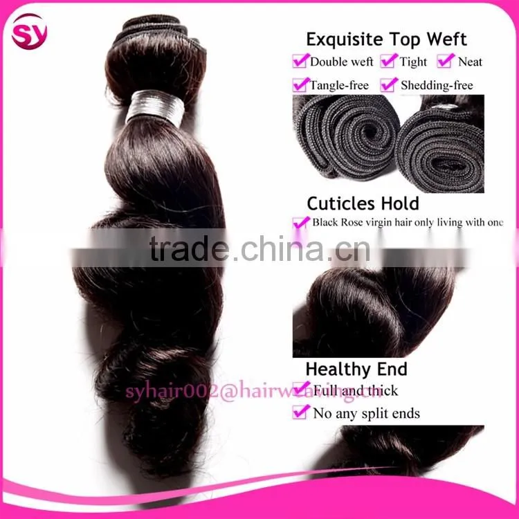 Buy Human Hair Online Indian Loose Wave Hair Pieces 100% Virgin Unprocessed Raw Indian Temple Hair