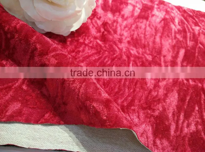 dyed crushed velour fabric