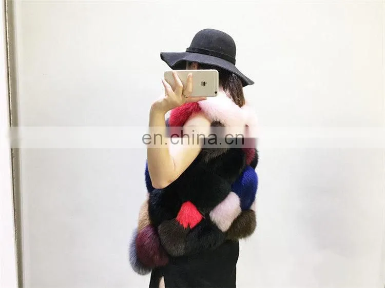 New Fashion Clothes Natural Fur Waistcoat Winter Women Warm Fur Real Fox Vest