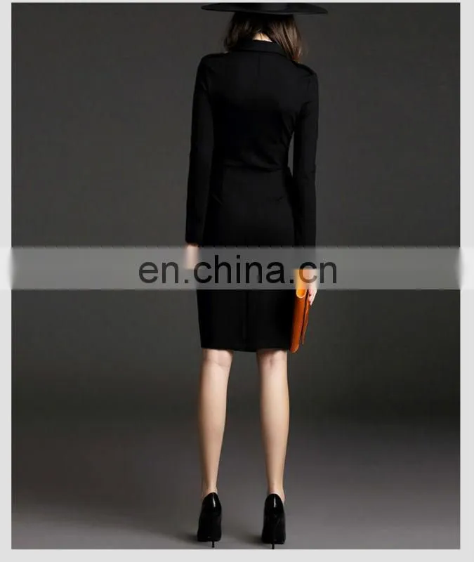 Long sleeve pocket on chest collar design high end woman communion dress