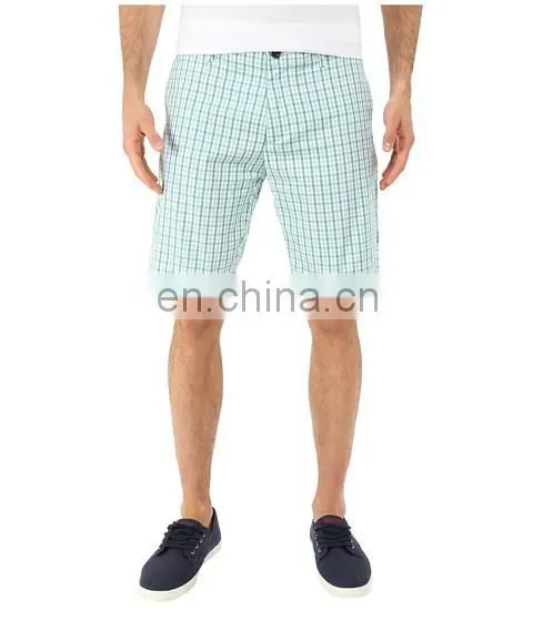 100%polyester beach printed shorts with chains in Brown