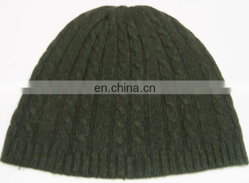 Knitted Cashmere Cable Caps
