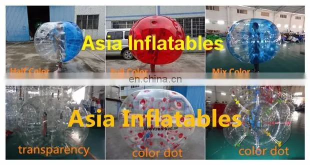2017kids and adult clear bubble football inflatable bumpball soccer