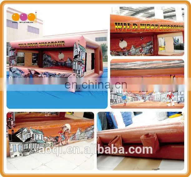 AOQI commercial use inflatable wild west shootout game for sale