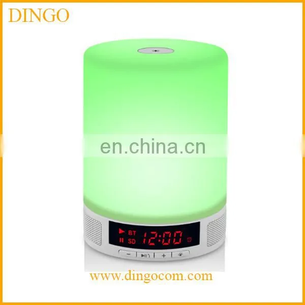 Wireless smart bluetooth speaker lighting with alarm clock smart LED table bluetooth lamp with speaker and alarm functions