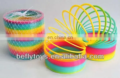 Huge size dia 23.5cm Plastic rainbow slinky spring toy