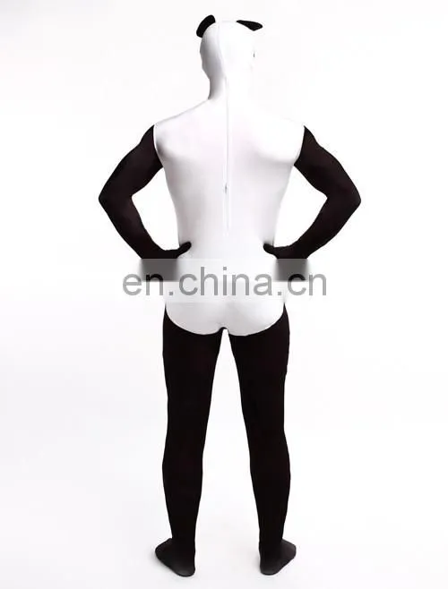Black & White Chinese Panda Spandex Lycra Zentai Suits Animal Cosplay Costume