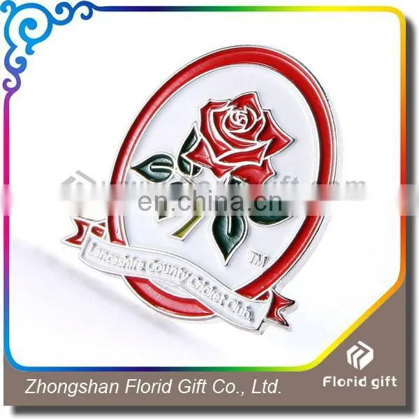 Nice souvenir gift metal badge with custom logo/name for promotion