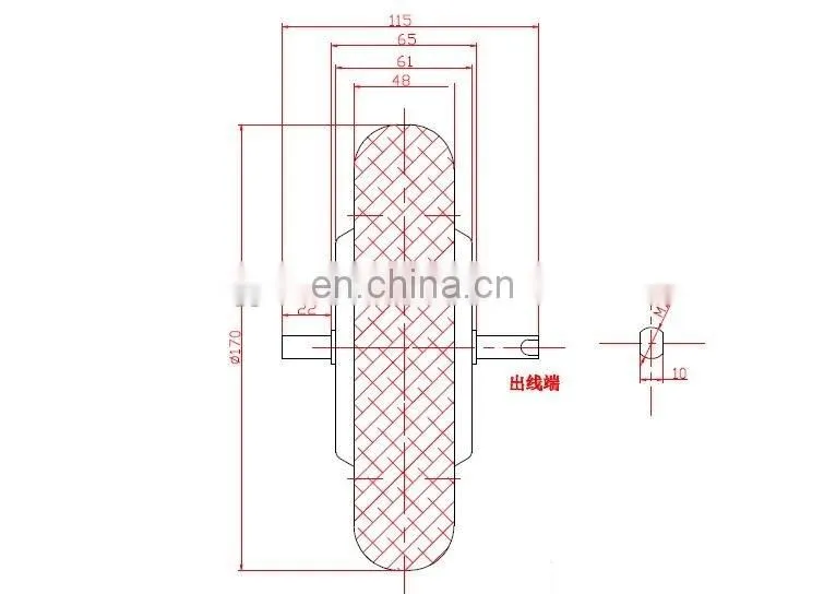 ETECH 24V 36V 6 inch (6.5 inch) built-in encoder hub motor, robot wheel hub motor, AGV servo hub motor with driver