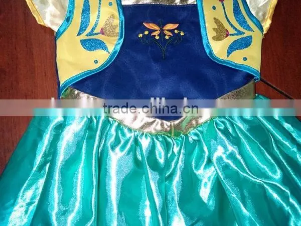 High Quality Hot Frozen Dress Elsa & Anna For Girl Princess Cosplay Dresses SU055