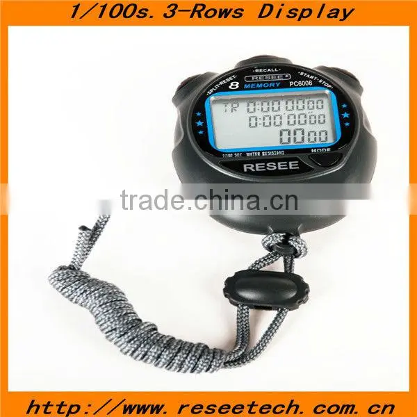 1/100 Sec.High Quality Automatic Digital Lcd Stopwatch(PC-6008)