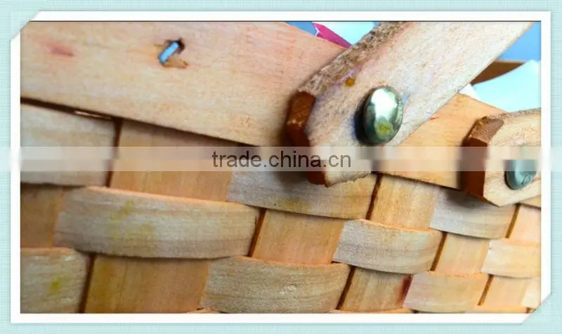 small wooden promotion basket