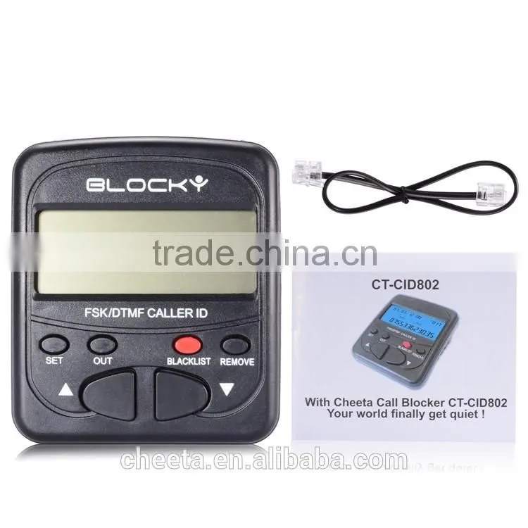 Telephone call blocker with two lines for US