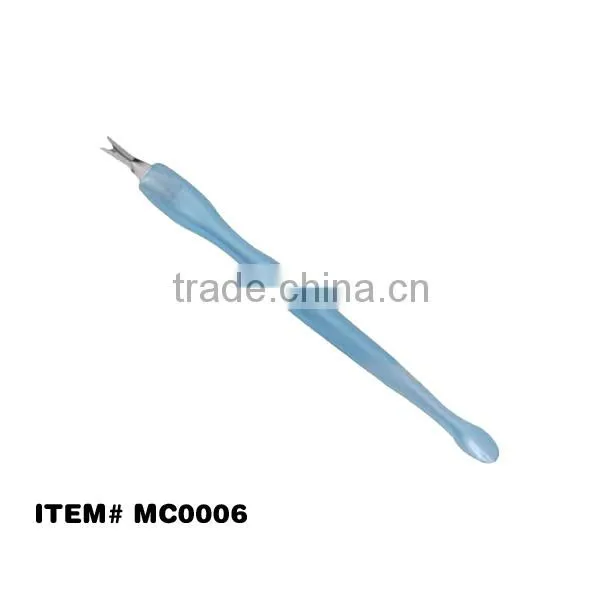 Plastic handle cuticle trimmer french manicure tools