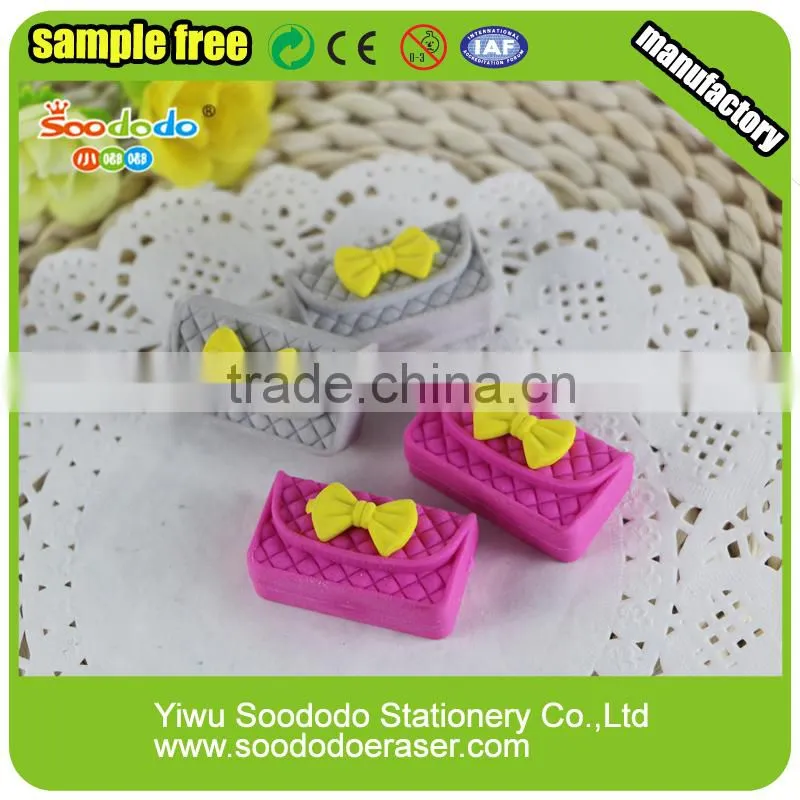Fashion items in school japanese erasers with custom shape